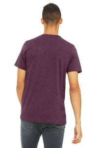 BELLA+CANVAS  Unisex Heather CVC Short Sleeve Tee - Heather Maroon Back