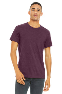BELLA+CANVAS  Unisex Heather CVC Short Sleeve Tee - Heather Maroon