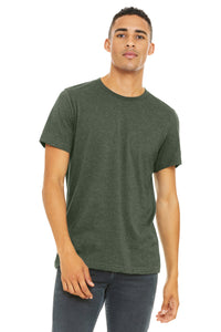 BELLA+CANVAS  Unisex Heather CVC Short Sleeve Tee - Heather Military Green