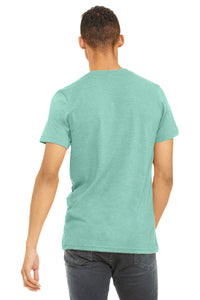 BELLA+CANVAS  Unisex Heather CVC Short Sleeve Tee - Heather Mint Back