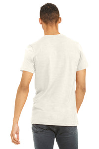 BELLA+CANVAS  Unisex Heather CVC Short Sleeve Tee - Heather Natural Back