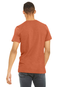 BELLA+CANVAS  Unisex Heather CVC Short Sleeve Tee - Heather Orange Back