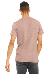 BELLA+CANVAS  Unisex Heather CVC Short Sleeve Tee - Heather Peach Back