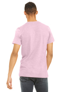BELLA+CANVAS  Unisex Heather CVC Short Sleeve Tee - Heather Pink Back
