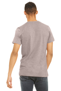 BELLA+CANVAS  Unisex Heather CVC Short Sleeve Tee - Heather Pink Gravel Back