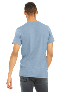 BELLA+CANVAS  Unisex Heather CVC Short Sleeve Tee - Heather Prism Blue Back