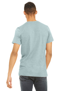 BELLA+CANVAS  Unisex Heather CVC Short Sleeve Tee - Heather Prism Ice Blue Back