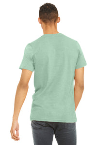 BELLA+CANVAS  Unisex Heather CVC Short Sleeve Tee - Heather Prism Mint Back