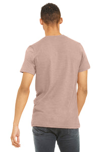BELLA+CANVAS  Unisex Heather CVC Short Sleeve Tee - Heather Prism Peach Back