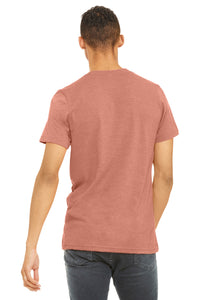BELLA+CANVAS  Unisex Heather CVC Short Sleeve Tee - Heather Prism Sunset Back