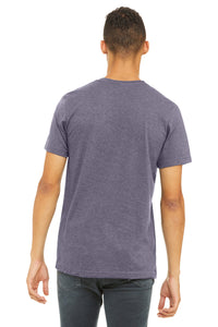 BELLA+CANVAS  Unisex Heather CVC Short Sleeve Tee - Heather Purple Back