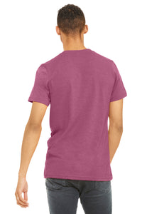 BELLA+CANVAS  Unisex Heather CVC Short Sleeve Tee - Heather Raspberry Back