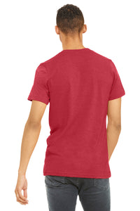 BELLA+CANVAS  Unisex Heather CVC Short Sleeve Tee - Heather Red Back
