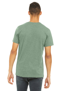 BELLA+CANVAS  Unisex Heather CVC Short Sleeve Tee - Heather Sage Back