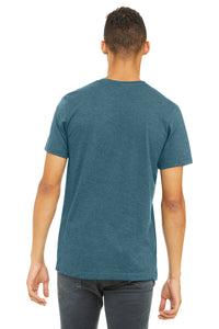 BELLA+CANVAS  Unisex Heather CVC Short Sleeve Tee - Heather Slate Back