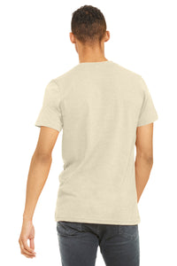 BELLA+CANVAS  Unisex Heather CVC Short Sleeve Tee - Heather Soft Cream Back