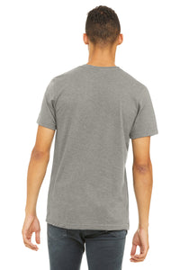 BELLA+CANVAS  Unisex Heather CVC Short Sleeve Tee - Heather Stone Back