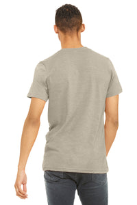 BELLA+CANVAS  Unisex Heather CVC Short Sleeve Tee - Heather Tan Back
