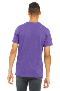 BELLA+CANVAS  Unisex Heather CVC Short Sleeve Tee - Heather Team Purple Back