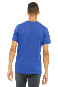 BELLA+CANVAS  Unisex Heather CVC Short Sleeve Tee - Heather True Royal Back