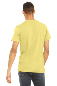 BELLA+CANVAS  Unisex Heather CVC Short Sleeve Tee - Heather Yellow Back