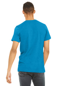 BELLA+CANVAS  Unisex Heather CVC Short Sleeve Tee - Neon Blue Back