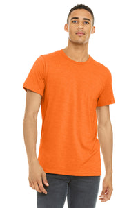 BELLA+CANVAS  Unisex Heather CVC Short Sleeve Tee - Neon Orange