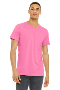 BELLA+CANVAS  Unisex Heather CVC Short Sleeve Tee - Neon Pink