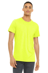 BELLA+CANVAS  Unisex Heather CVC Short Sleeve Tee - Neon Yellow