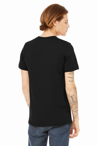 BELLA+CANVAS  Unisex Heather CVC Short Sleeve Tee - Solid Black Blend Back