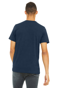 BELLA+CANVAS  Unisex Heather CVC Short Sleeve Tee - Solid Navy Blend Back