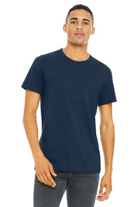 BELLA+CANVAS  Unisex Heather CVC Short Sleeve Tee - Solid Navy Blend