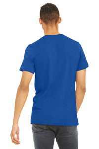 BELLA+CANVAS  Unisex Heather CVC Short Sleeve Tee - Solid True Royal Blend Back