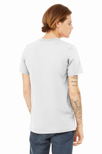 BELLA+CANVAS  Unisex Heather CVC Short Sleeve Tee - Solid White Blend Back