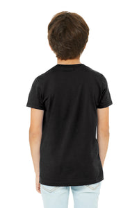 BELLA+CANVAS Youth Heather CVC Tee BC3001YCVC - Black Heather Back