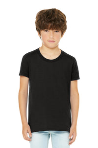 BELLA+CANVAS Youth Heather CVC Tee BC3001YCVC - Black Heather