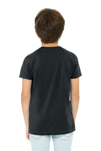 BELLA+CANVAS Youth Heather CVC Tee BC3001YCVC - Dark Grey Heather Back