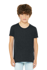 BELLA+CANVAS Youth Heather CVC Tee BC3001YCVC - Dark Grey Heather