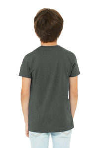 BELLA+CANVAS Youth Heather CVC Tee BC3001YCVC - Deep Heather Back