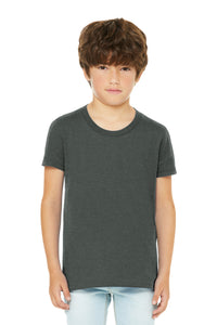 BELLA+CANVAS Youth Heather CVC Tee BC3001YCVC - Deep Heather