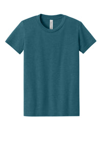 BELLA+CANVAS Youth Heather CVC Tee BC3001YCVC - Heather Deep Teal