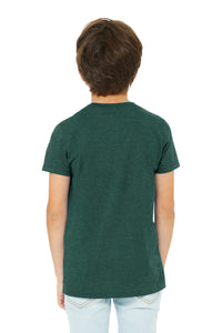 BELLA+CANVAS Youth Heather CVC Tee BC3001YCVC - Heather Forest Back