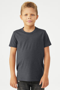 BELLA+CANVAS Youth Heather CVC Tee BC3001YCVC - Heather Midnight Navy