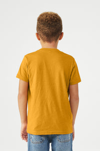 BELLA+CANVAS Youth Heather CVC Tee BC3001YCVC - Heather Mustard Back