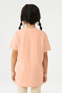 BELLA+CANVAS Youth Heather CVC Tee BC3001YCVC - Heather Peach Back