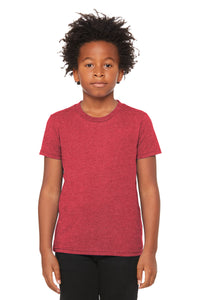 BELLA+CANVAS Youth Heather CVC Tee BC3001YCVC - Heather Red