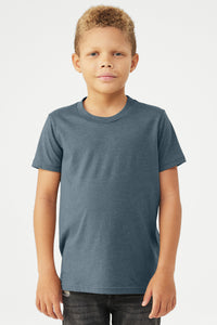 BELLA+CANVAS Youth Heather CVC Tee BC3001YCVC - Heather Slate
