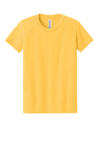 BELLA+CANVAS Youth Heather CVC Tee BC3001YCVC - Heather Yellow Gold