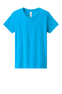 BELLA+CANVAS Youth Heather CVC Tee BC3001YCVC - Neon Blue