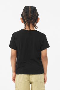BELLA+CANVAS Youth Heather CVC Tee BC3001YCVC - Solid Black Blend Back